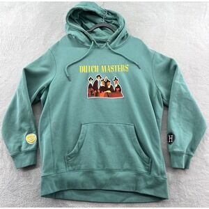 Dutch Masters Sweatshirt Men's XL Green Hoodie Long Sleeve Cigar Blount